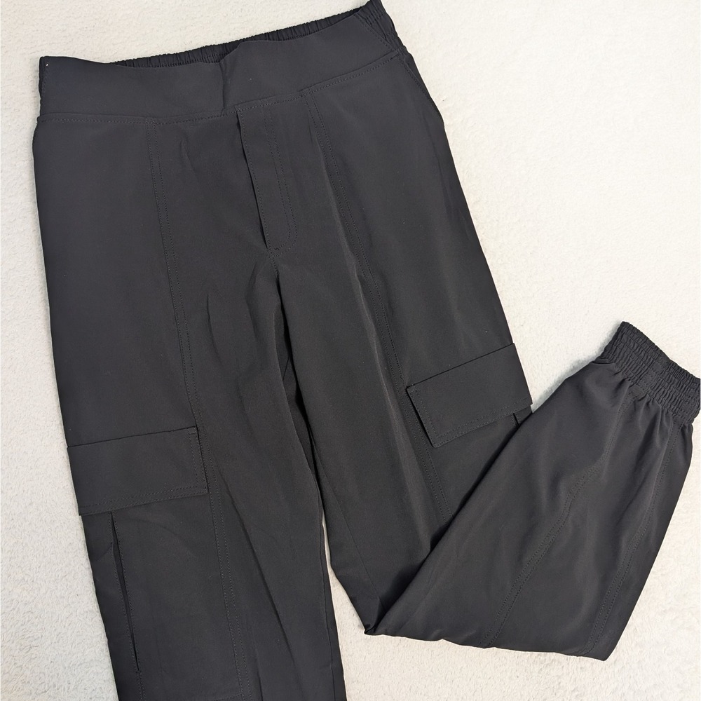 Athleta Chelsea Utility Jogger Pants Women 0 27x28.5 Black Cargo Pockets Stretch